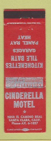 Matchbook Cover - Cinderella Motel Santa Clara CA