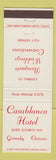 Matchbook Cover - Casablanca Hotel Grimsby ON