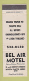Matchbook Cover - Bel Air Motel North Platte NE