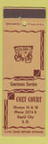 Matchbook Cover - Cozy Court Motel Rapid City SD