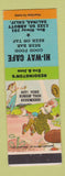 Matchbook Cover - Hi Way Cafe Salinas CA Hillbilly WEAR
