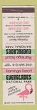 Matchbook Cover - Flamingo Resort Everglades National Park FL WORN BACK