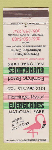 Matchbook Cover - Flamingo Resort Everglades National Park FL WORN BACK