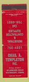 Matchbook Cover - Chas Templeton Industrial Contractor Supply Waterbury CT