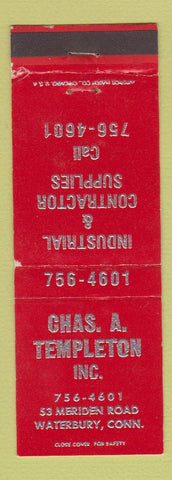 Matchbook Cover - Chas Templeton Industrial Contractor Supply Waterbury CT