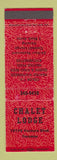 Matchbook Cover - Chalet Lodge Tarzana CA