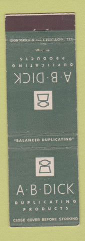 Matchbook Cover - AB Dick Duplicating Products New Haven CT John Rembert
