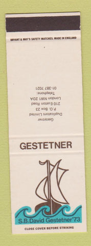 Matchbook Cover - Gestetner Duplicators London UK England SAMPLE