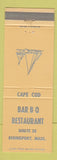 Matchbook Cover - BBQ Restaurant Dennisport MA