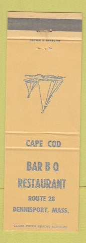 Matchbook Cover - BBQ Restaurant Dennisport MA