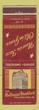Matchbook Cover - Bellevue Stratford Hotel Philadelphia PA WORN
