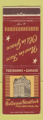 Matchbook Cover - Bellevue Stratford Hotel Philadelphia PA WORN