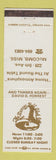 Matchbook Cover - The Dinner Bell Club Inn McComb MS