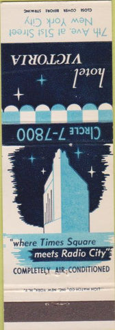 Matchbook Cover - Hotel Victoria New York cIty