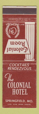 Matchbook Cover - Colonial Hotel Springfield MO