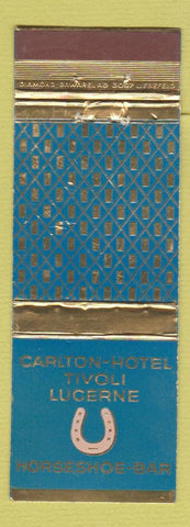 Matchbook Cover - Carlton Hotel Tivoli Lucerne