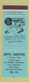 Matchbook Cover - Hotel Carleton Plage Ideale Ideal Beach QC