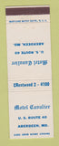 Matchbook Cover - Motel Cavalier Aberdeen MD