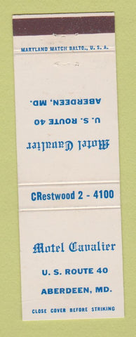 Matchbook Cover - Motel Cavalier Aberdeen MD