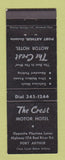 Matchbook Cover - Crest Motor Hotel Port Arthur ON