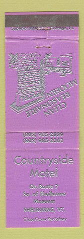 Matchbook Cover - Countryside Motel Shelburne VT