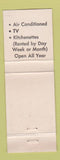 Matchbook Cover - Countryside Motel Shelburne VT
