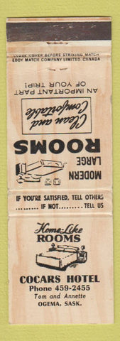 Matchbook Cover - Cocars Hotel Omega SK