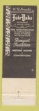 Matchbook Cover - WR Frank's Fair Oaks Restaurant Motor Hotel Minneapolis MN