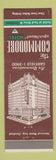 Matchbook Cover - Commodore Hotel Cleveland OH