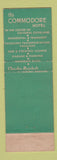 Matchbook Cover - Commodore Hotel Cleveland OH