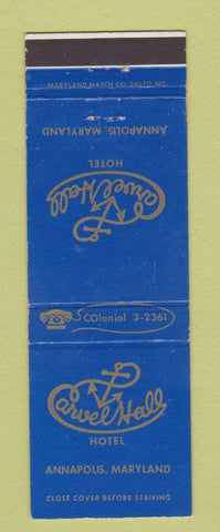 Matchbook Cover - Carvel Hall Hotel Annapolis MD