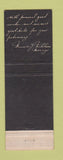 Matchbook Cover - Colonial Hotel York PA