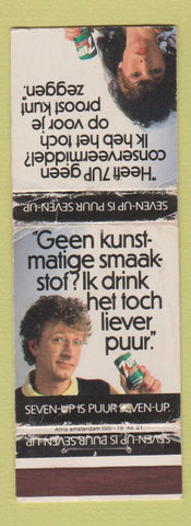 Matchbook Cover - 7Up Soda Foreign WORN