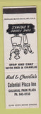 Matchbook Cover - Red & Charlie's Colonial Plaza Inn Harrisburg? PA