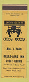 Matchbook Cover - Belle Aire Inn West Hill ON