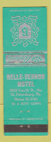 Matchbook Cover - Belle Vernon Motel St Petersburg FL