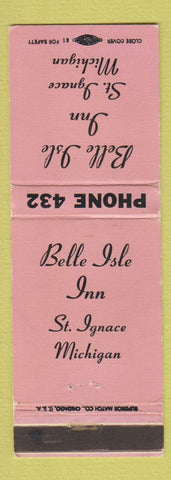 Matchbook Cover - Belle Isle Inn St Ignace MI