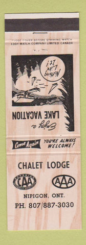 Matchbook Cover - Chalet Lodge Nipigon ON