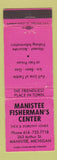 Matchbook Cover Manistee Fisherman's Center MI WEAR Color Actually Lighter Pink