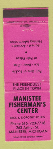 Matchbook Cover Manistee Fisherman's Center MI WEAR Color Actually Lighter Pink