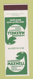 Matchbook Cover - Sandwich Bar Maxwell Antwerp Belgium SAMPLE