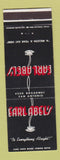 Matchbook Cover - Earl Abel's Restaurant San Antonio TX