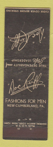 Matchbook Cover - Doc Reiff Men's Clothes New Cumberland PA Federal WEAR