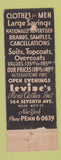 Matchbook Cover - Levine's Men's Clothes Federal New York City WEAR
