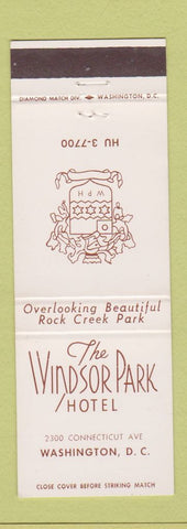 Matchbook Cover - Windsor Park Hotel Washington DC