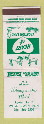 Matchbook Cover - Lake Winnipesaukee Motel Weirs Beach NH
