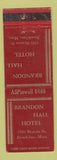 Matchbook Cover - Brandon Hall Hotel Brookline MA WEAR