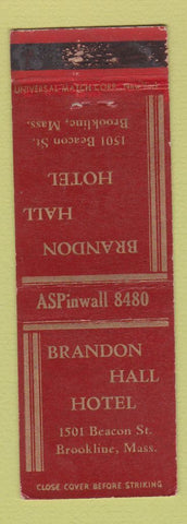 Matchbook Cover - Brandon Hall Hotel Brookline MA WEAR