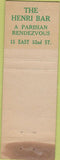 Matchbook Cover - Henri Confiseur Restaurant New York City WEAR