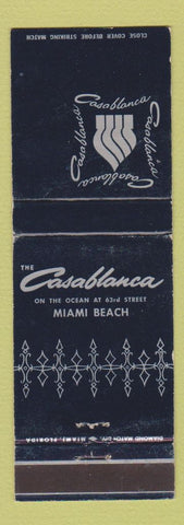 Matchbook Cover - Casablanca Miami Beach FL